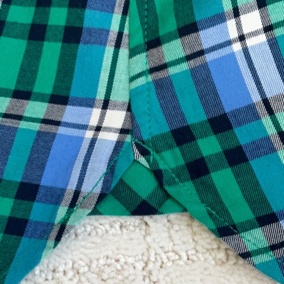 Talbots Petite Blue/Green Plaid Shirt NWOT - Picture 5 of 7